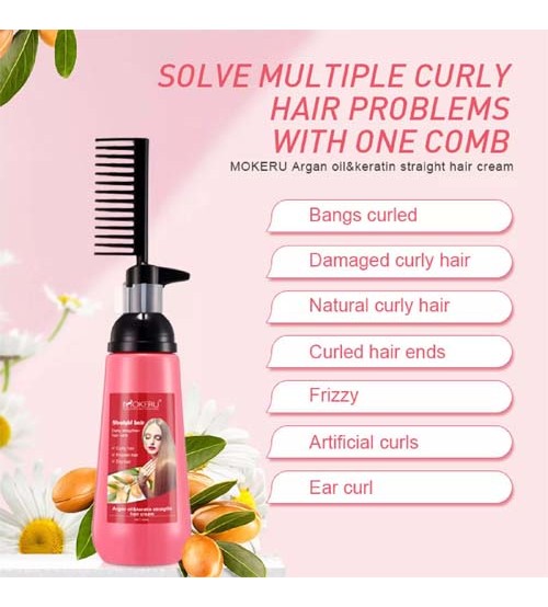 Mokeru Straight Hair Cream With Comb Wash 150ml